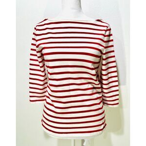 Lauren Ralph Lauren t shirt cotton red classic stripes casual comfy women's MP